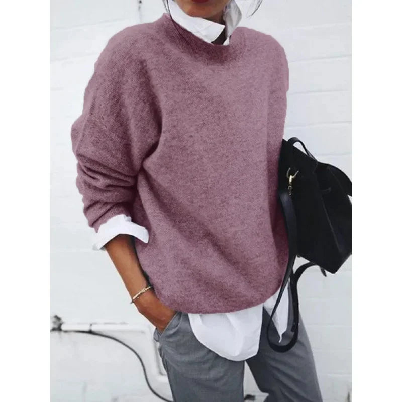 Margot | Elegant Crew Neck Oversized Pullover