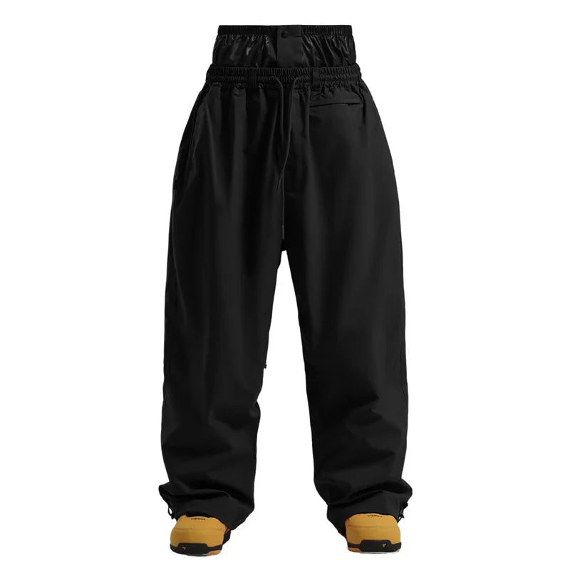Phoebe | Stylish Baggy Cargo Snow Pants With Cow Print