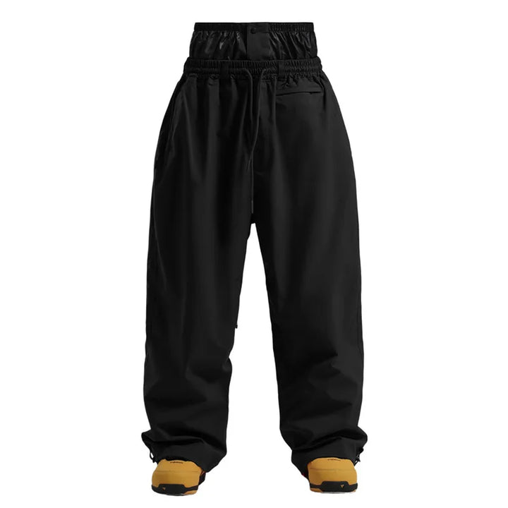 Phoebe | Stylish Baggy Cargo Snow Pants With Cow Print