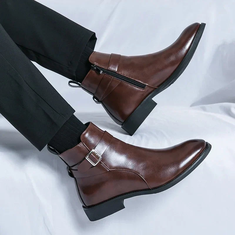 Margot | Elegant Genuine Leather Chelsea Ankle Boots