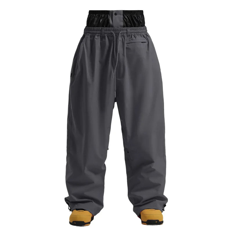 Phoebe | Stylish Baggy Cargo Snow Pants With Cow Print