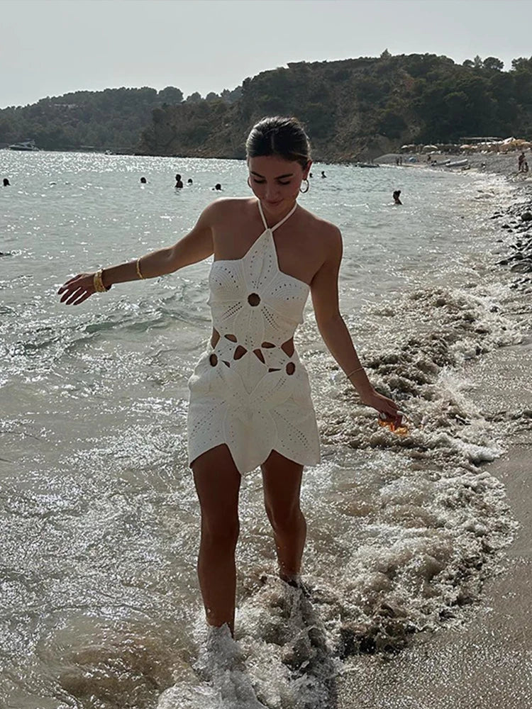 Sybil | Chic Halter Cutout Mini Dress
