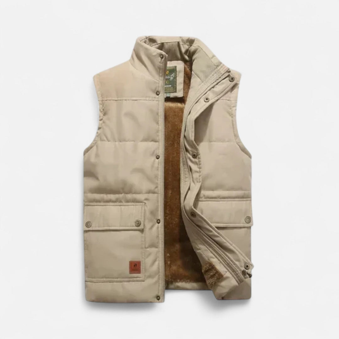 Zoe | Elegant Quilted Sleeveless Vest With Fleece Lining