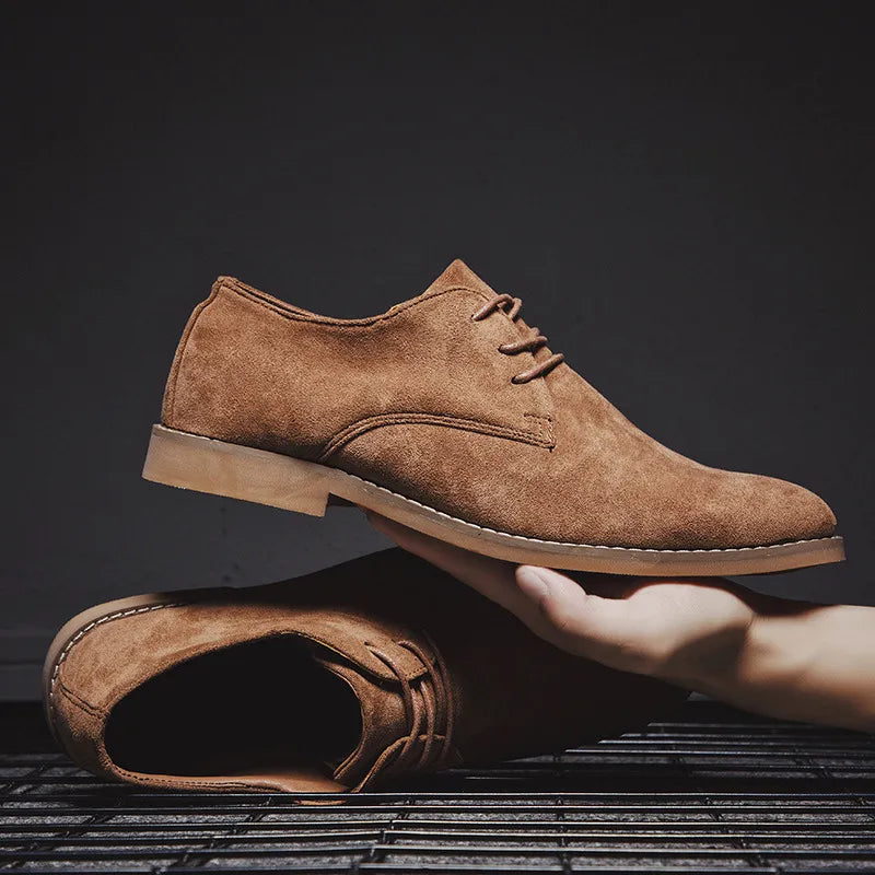 Rosanna | Elegant Brown Suede Oxford Dress Shoes For Men