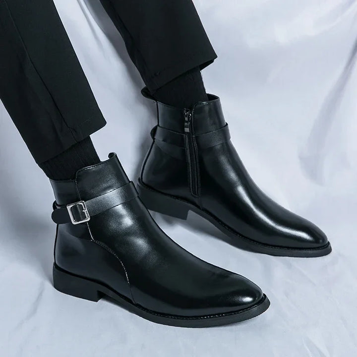 Margot | Elegant Genuine Leather Chelsea Ankle Boots