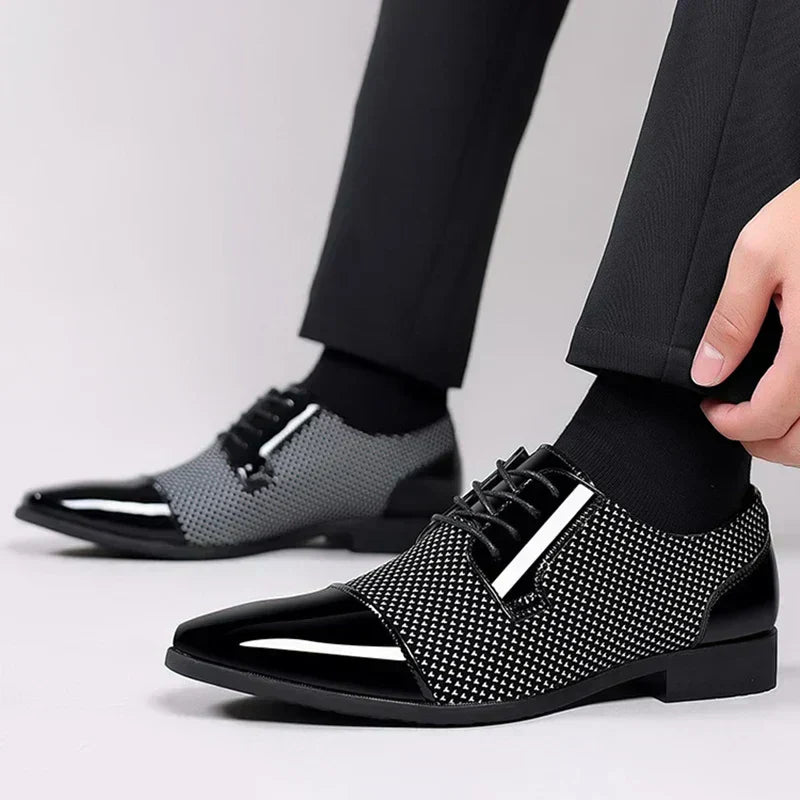 Carl | Men’s Winter Business Shoes with Glossy Finish