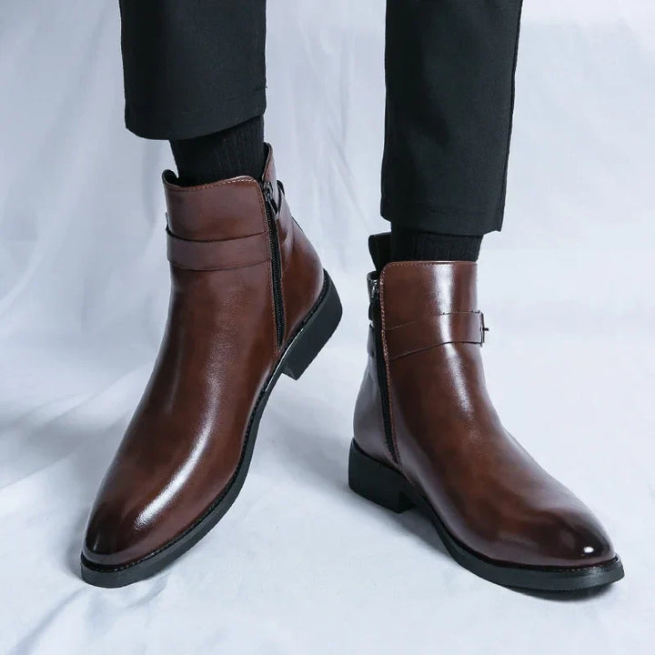 Margot | Elegant Genuine Leather Chelsea Ankle Boots