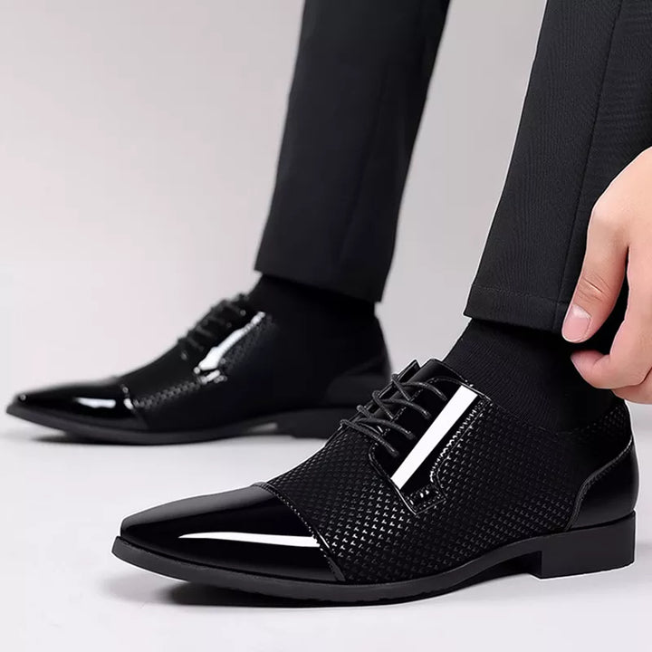 Carl | Men’s Winter Business Shoes with Glossy Finish