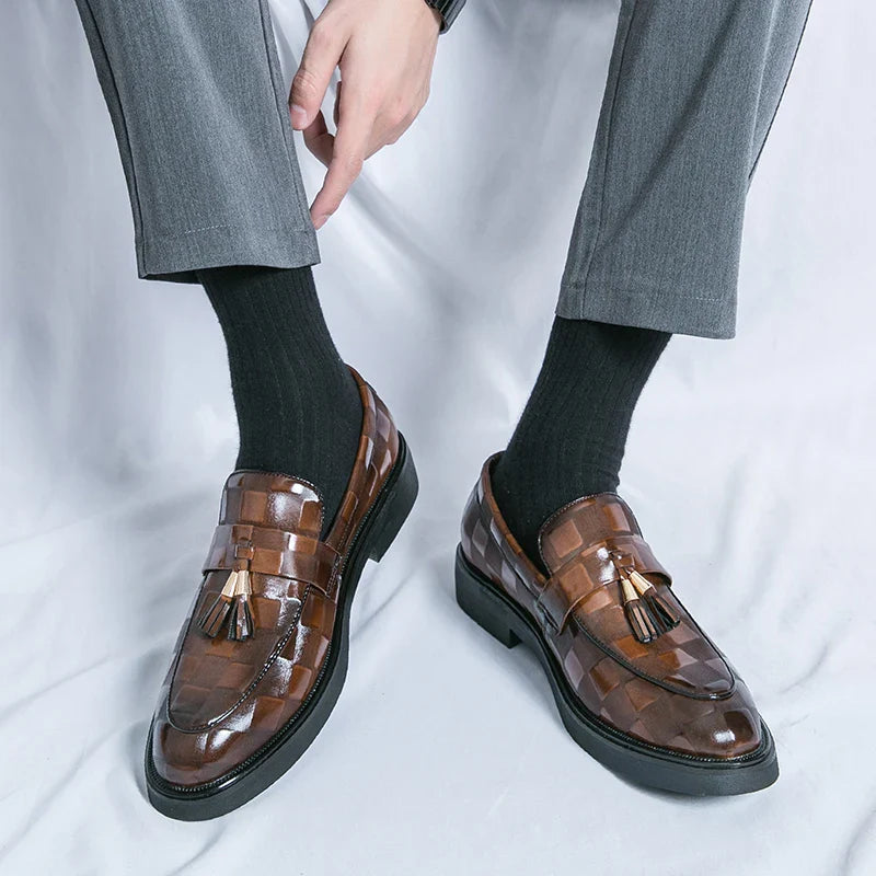 Maxwell | Sleek Brown Tassel Loafers With Classic Finish