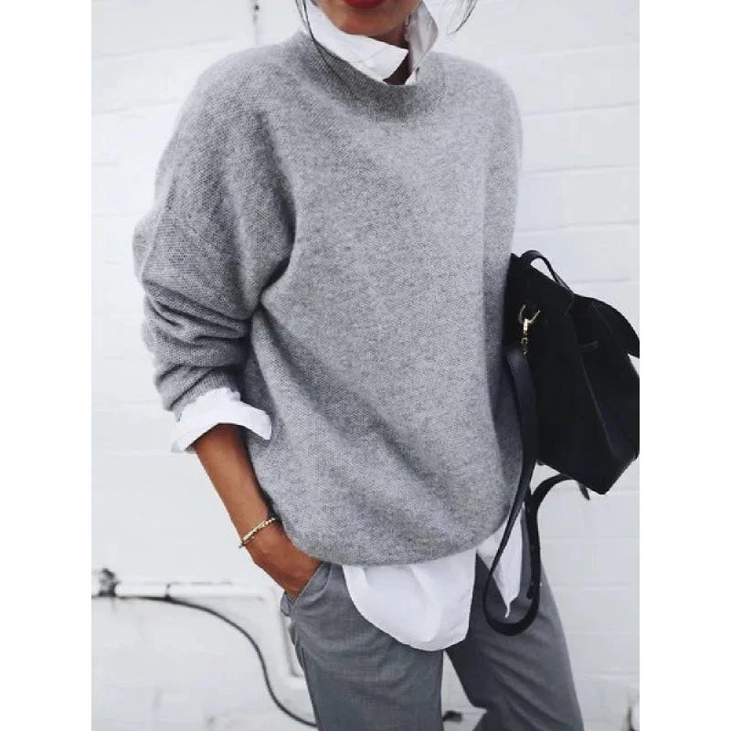 Margot | Elegant Crew Neck Oversized Pullover