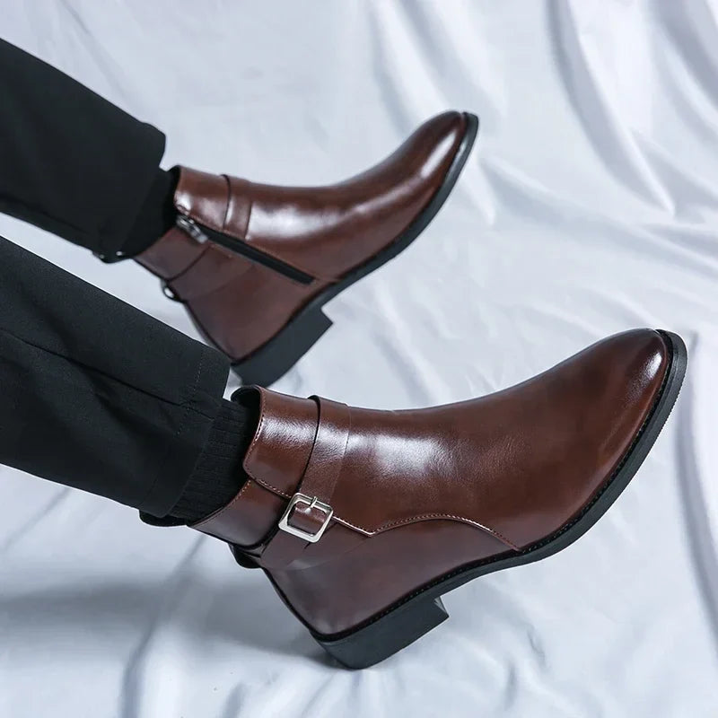 Margot | Elegant Genuine Leather Chelsea Ankle Boots