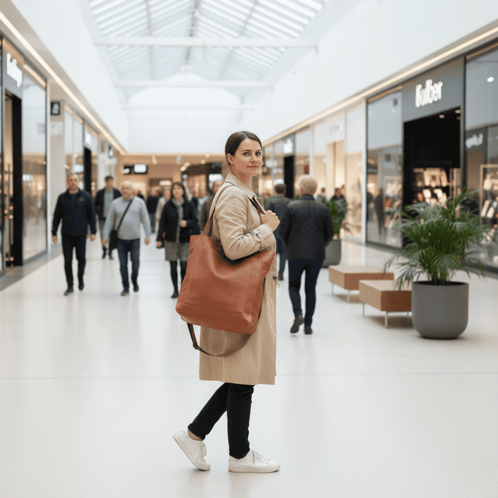 Juliet | Elegant Brown Leather Tote Bag With Spacious Interior