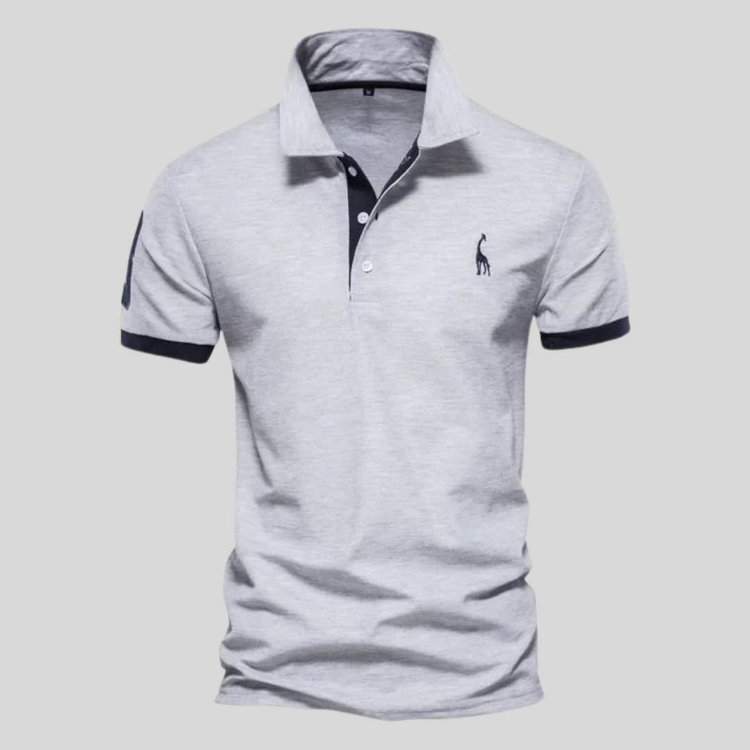 Felix | Stylish Navy Blue Contrast Polo With Orange Trim
