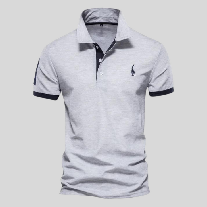 Felix | Stylish Navy Blue Contrast Polo With Orange Trim