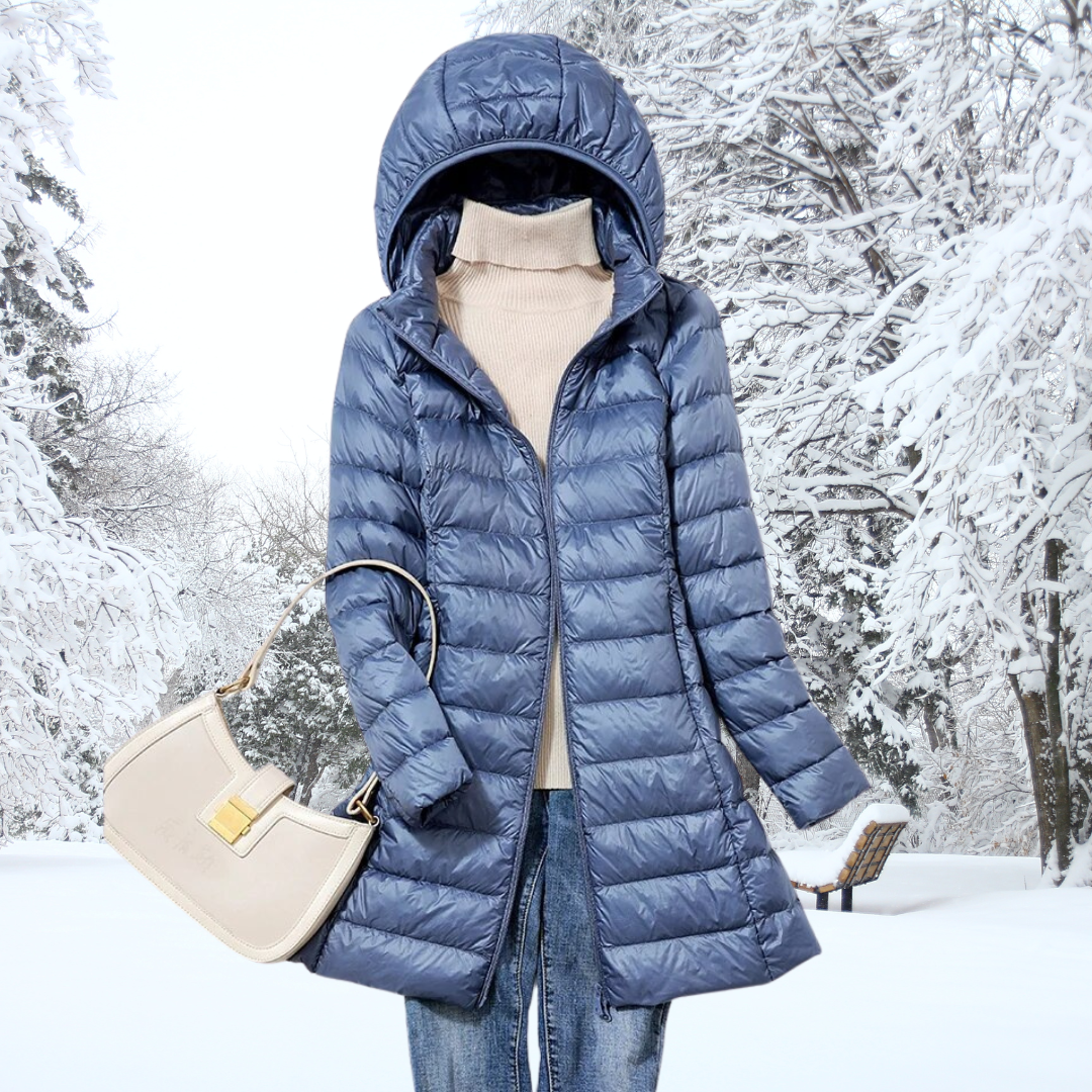 Elona | Ultralight Hooded Down Puffer Jacket With Water-Repellent Finish