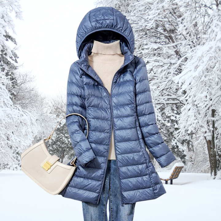 Elona | Ultralight Hooded Down Puffer Jacket With Water-Repellent Finish