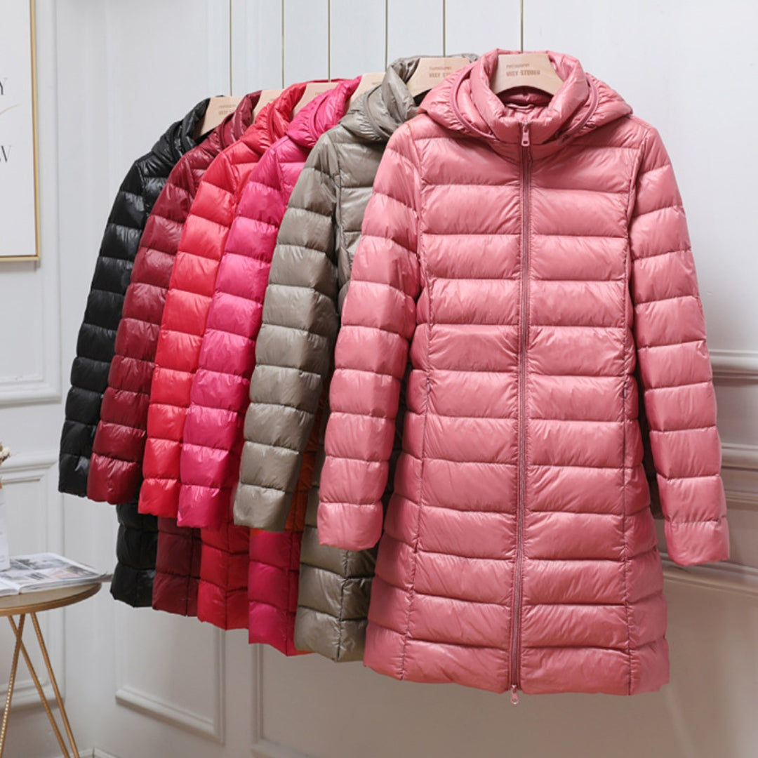 Elona | Ultralight Hooded Down Puffer Jacket With Water-Repellent Finish