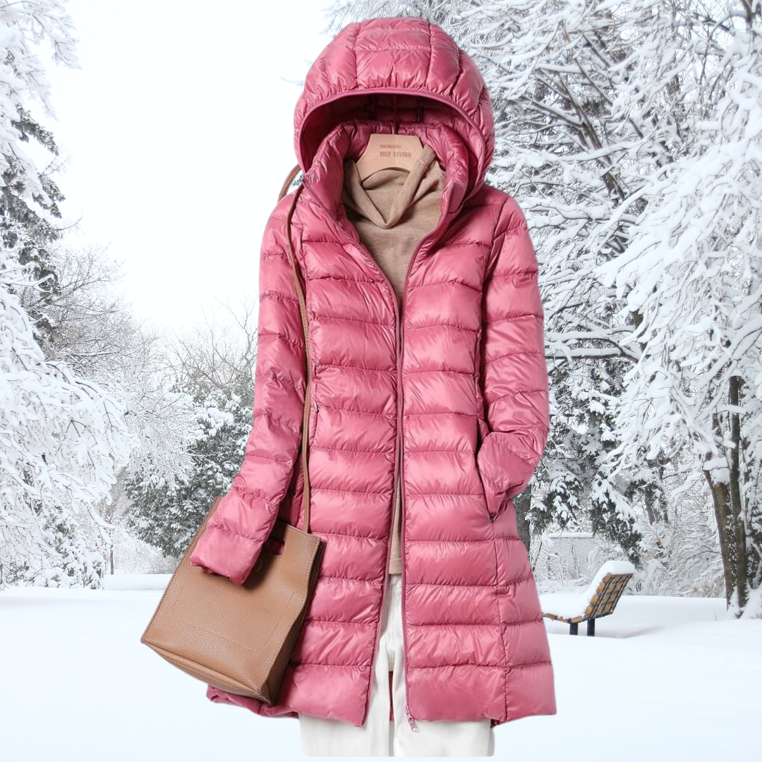 Elona | Ultralight Hooded Down Puffer Jacket With Water-Repellent Finish