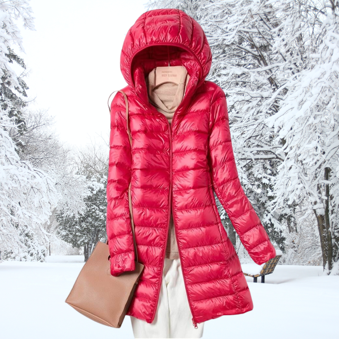 Elona | Ultralight Hooded Down Puffer Jacket With Water-Repellent Finish