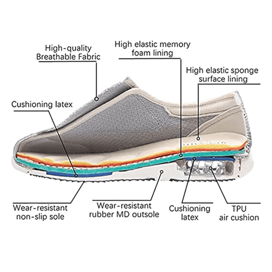Felicity | Stylish Extra Wide Diabetic Slip-On Shoes With Memory Foam