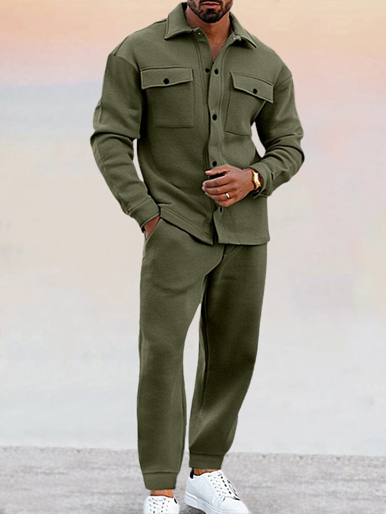 Maddox | Stylish Two-Piece Athleisure Set Men - Button-Up Shirt