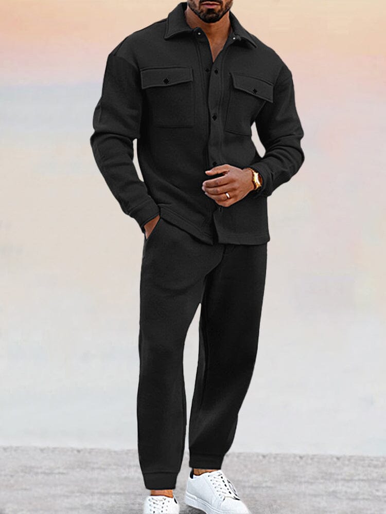 Maddox | Stylish Two-Piece Athleisure Set Men - Button-Up Shirt
