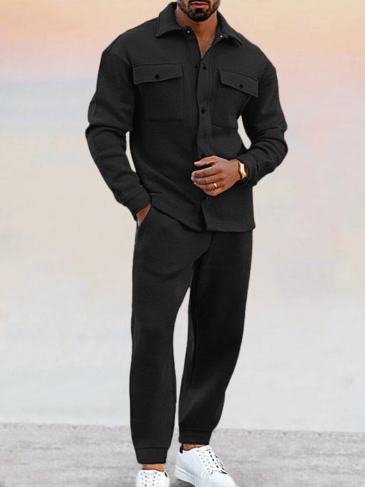 Maddox | Stylish Two-Piece Athleisure Set Men - Button-Up Shirt
