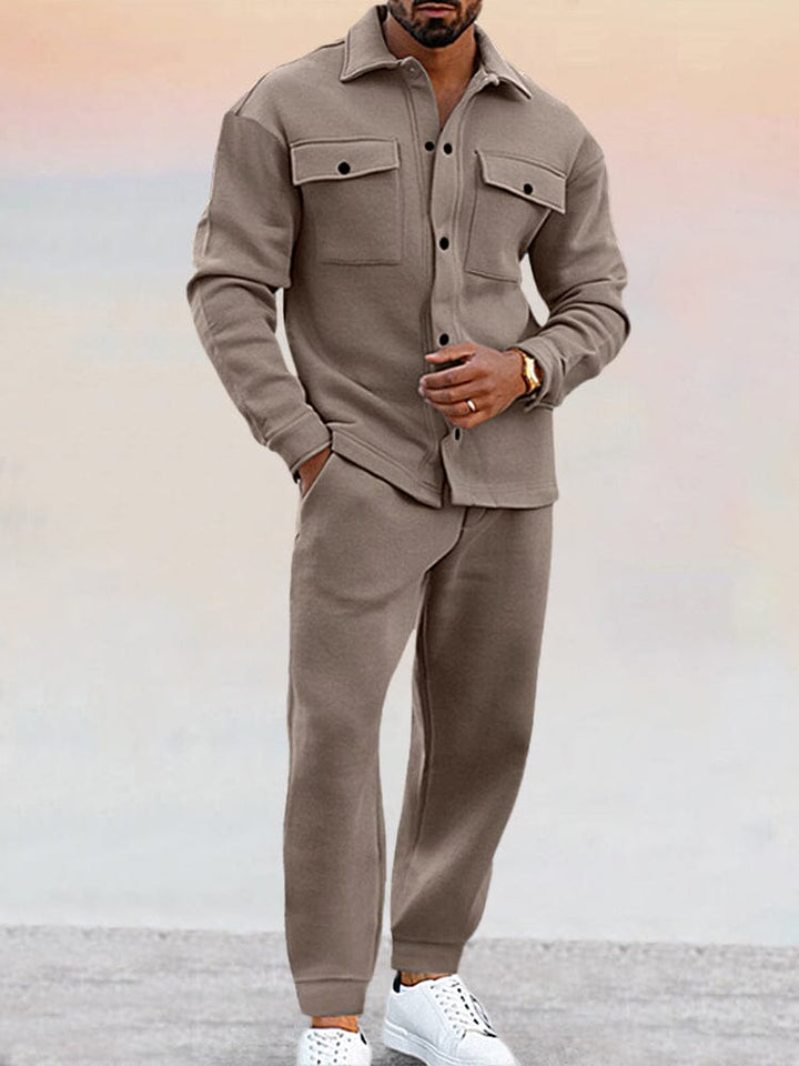 Maddox | Stylish Two-Piece Athleisure Set Men - Button-Up Shirt