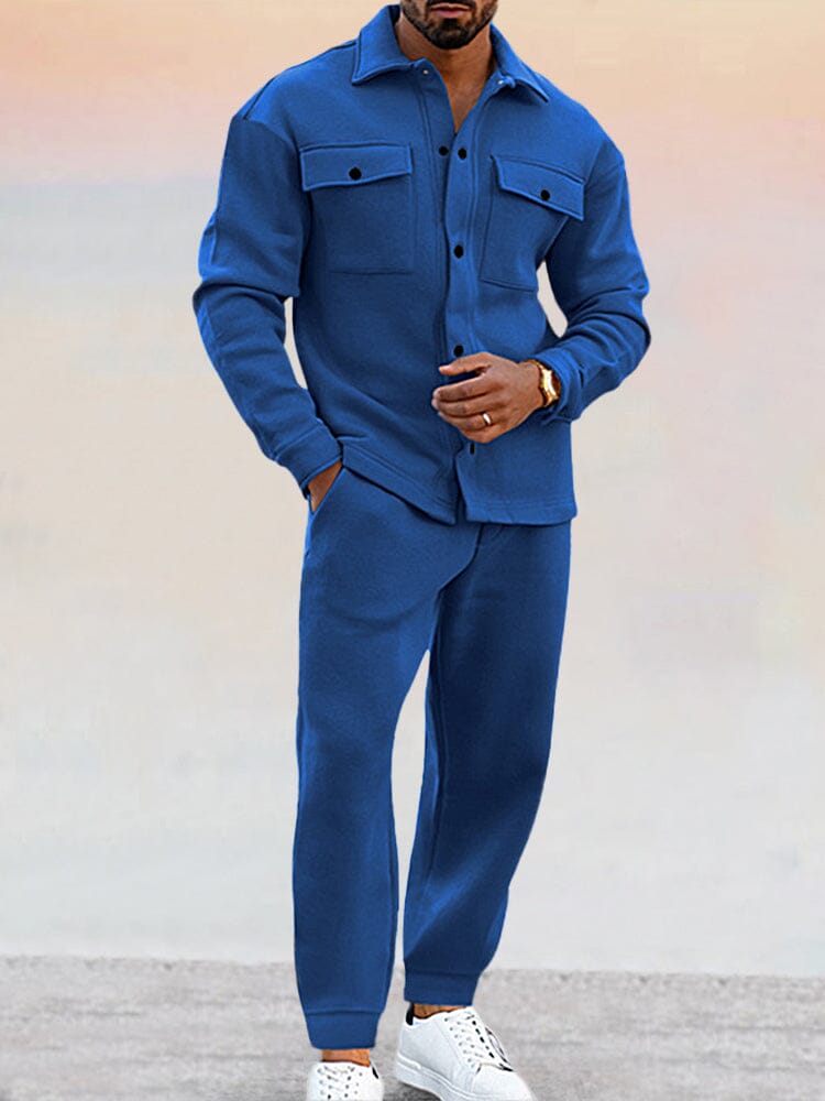 Maddox | Stylish Two-Piece Athleisure Set Men - Button-Up Shirt