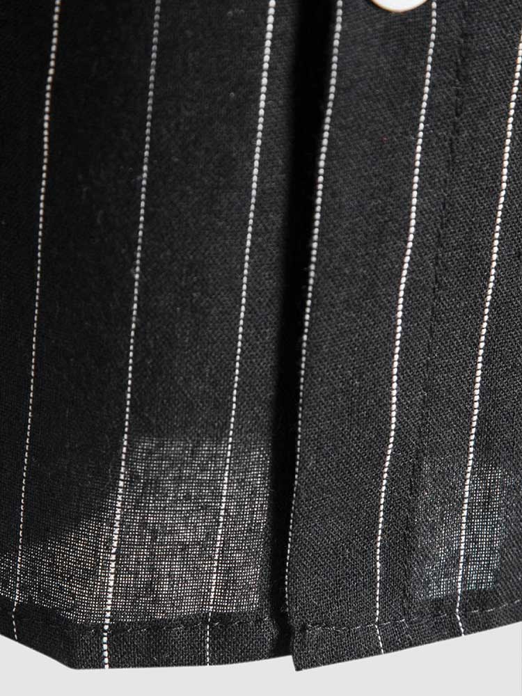 Dante | Effortless Striped Short Sleeve Button Up Shirt Men