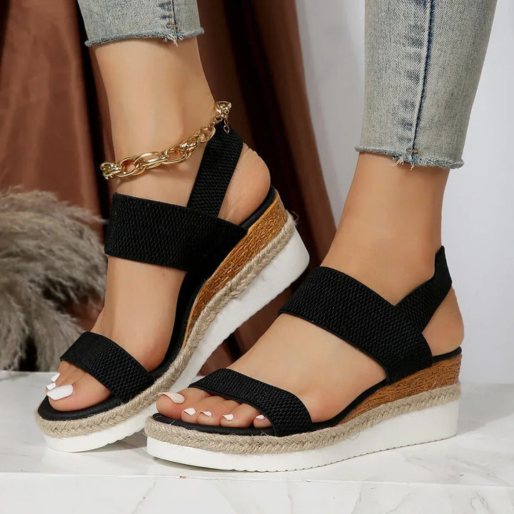 Lily | Stylish Platform Espadrille Slip-On Sandals