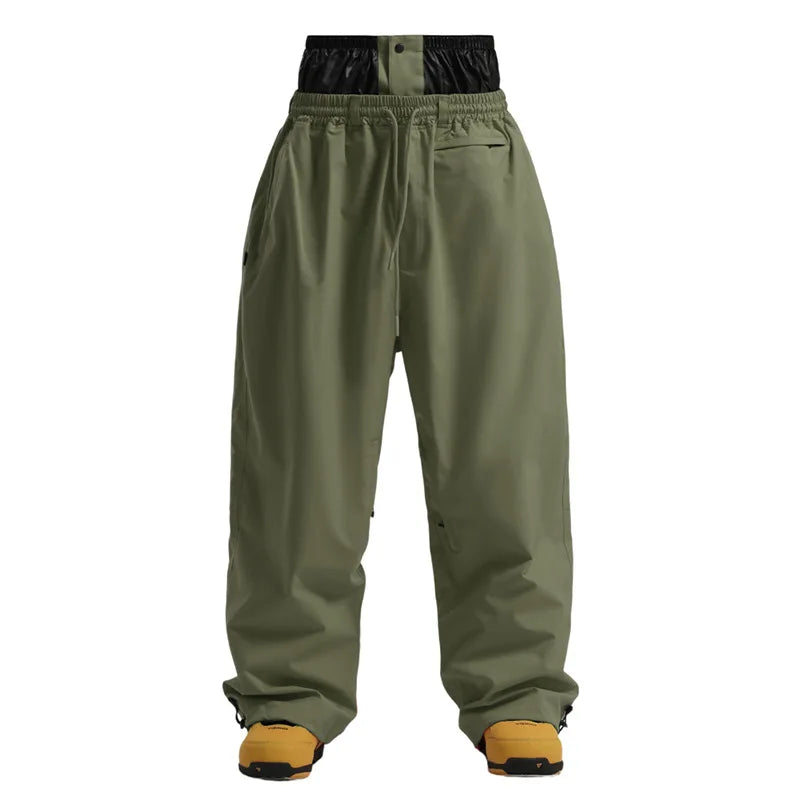 Phoebe | Stylish Baggy Cargo Snow Pants With Cow Print
