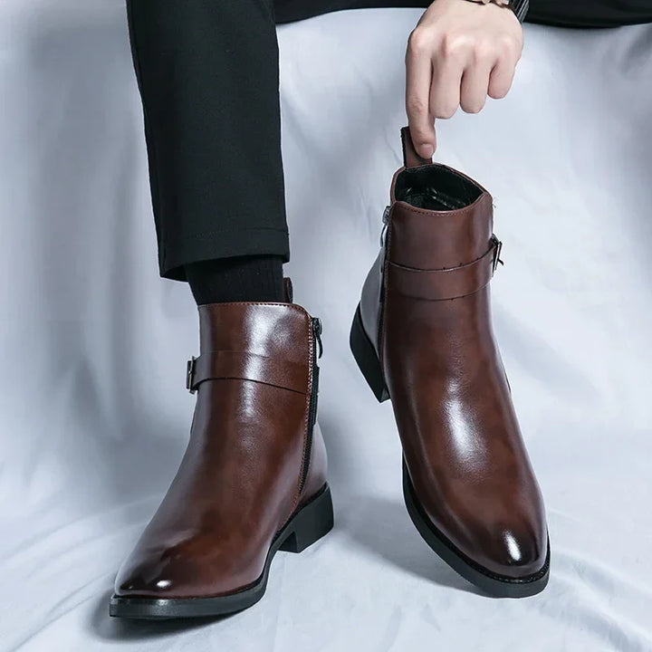 Margot | Elegant Genuine Leather Chelsea Ankle Boots