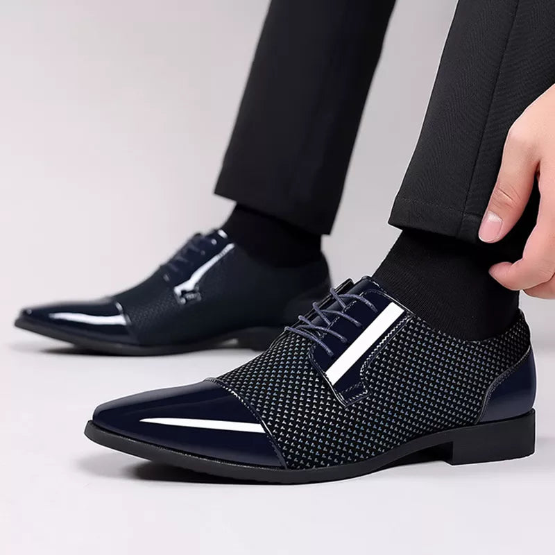 Carl | Men’s Winter Business Shoes with Glossy Finish