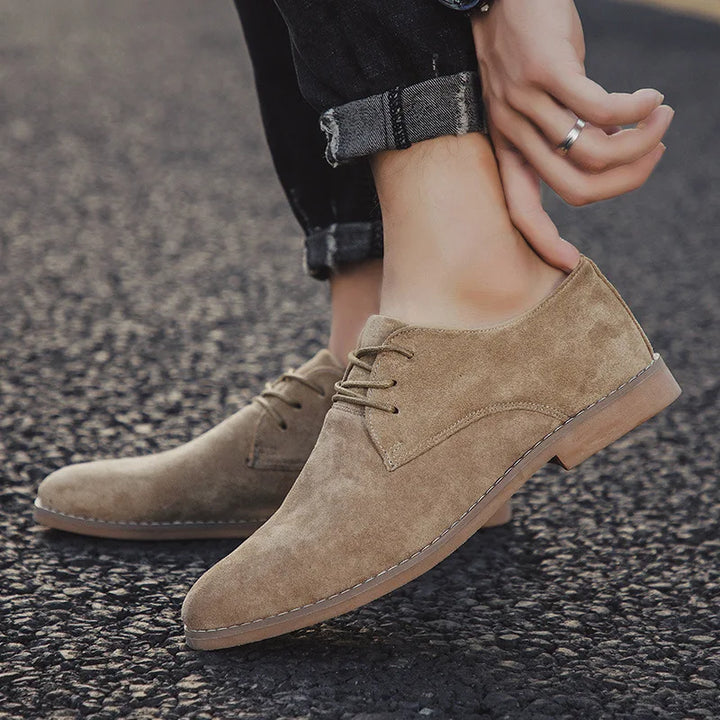Rosanna | Elegant Brown Suede Oxford Dress Shoes For Men
