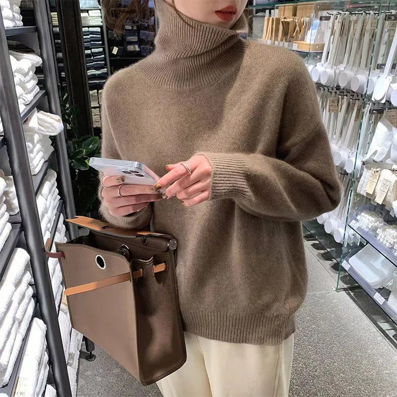 Rosie | Elegant Oversized Turtleneck Knit Sweater