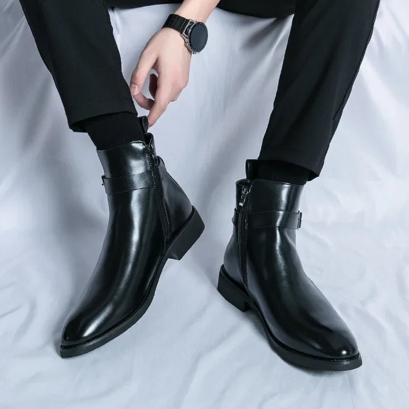 Margot | Elegant Genuine Leather Chelsea Ankle Boots