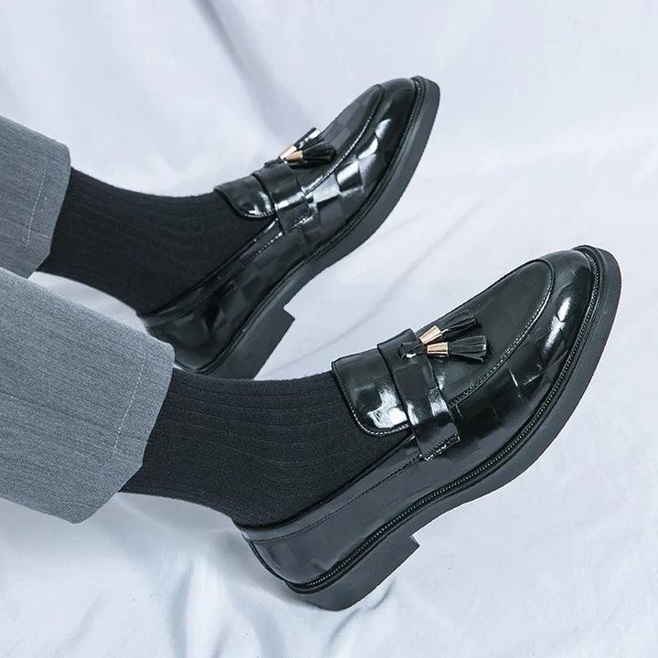 Lorenzo | Stylish Brown Genuine Leather Tassel Loafers Men