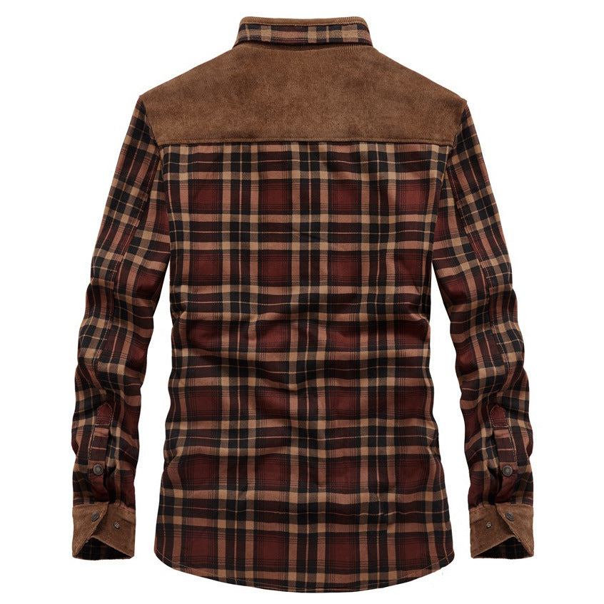 Lilly | Stylish Sherpa-Lined Plaid Flannel Shirt Jacket For Men