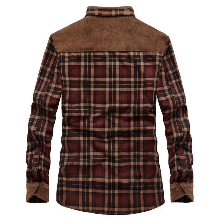 Lilly | Stylish Sherpa-Lined Plaid Flannel Shirt Jacket For Men