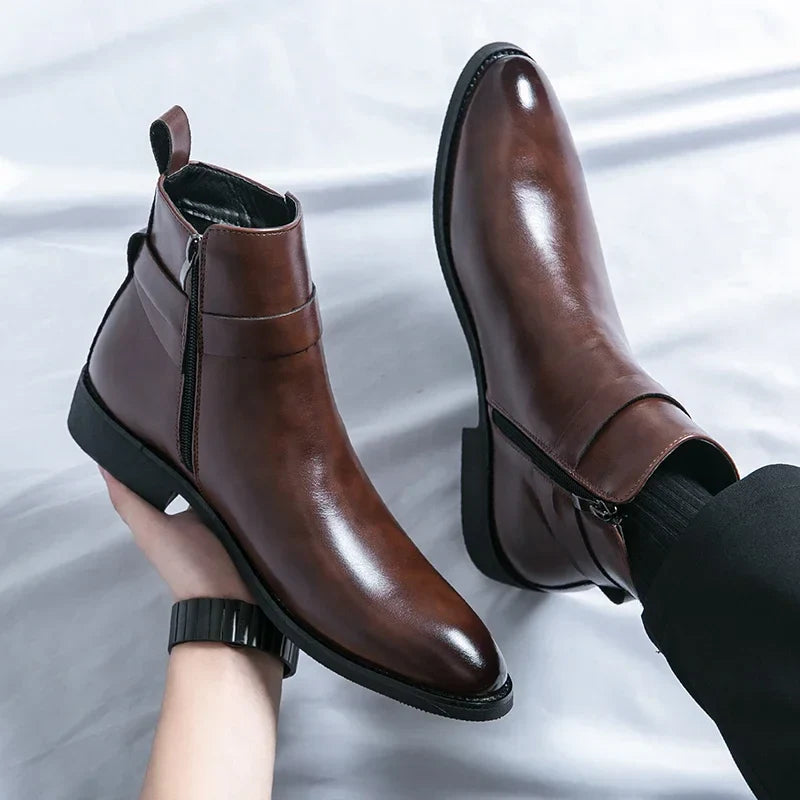 Margot | Elegant Genuine Leather Chelsea Ankle Boots