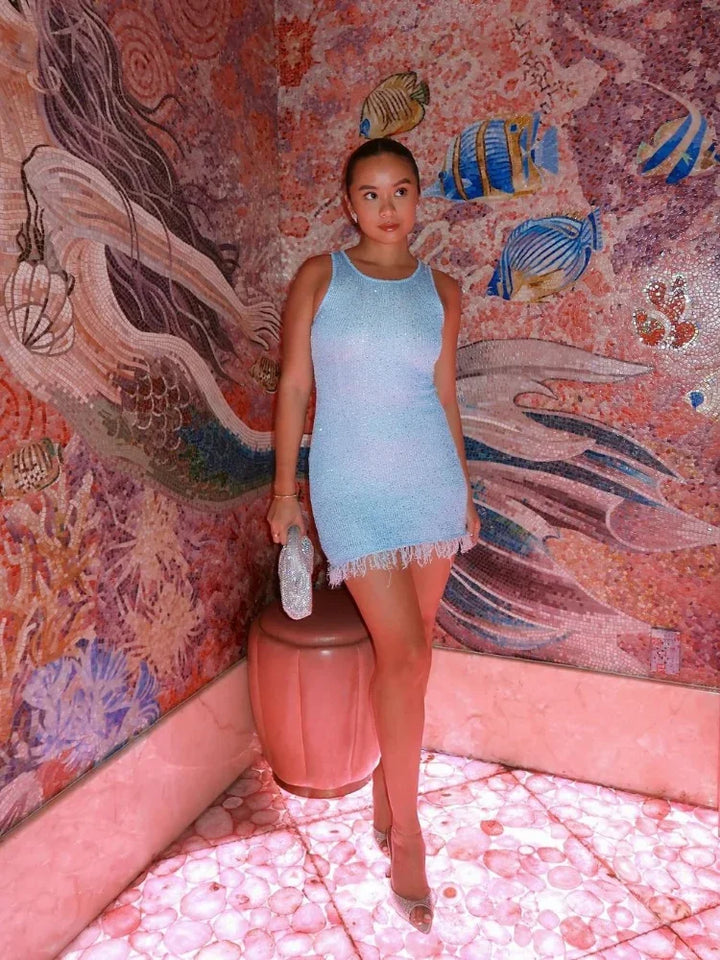 Sybil | Chic Halter Sequin Mini Dress