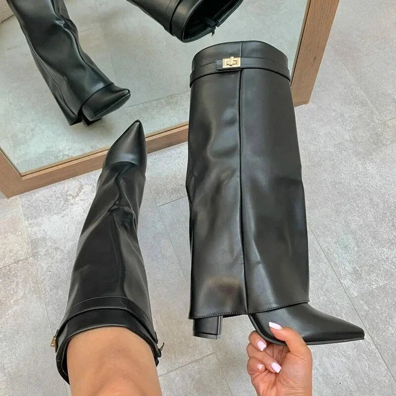 Ella | Thigh-High Buckle Boots