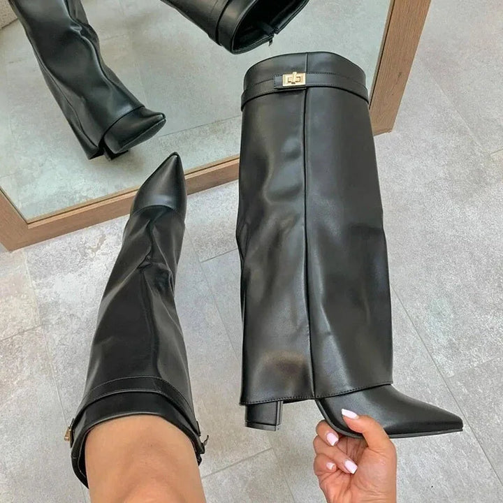 Ella | Thigh-High Buckle Boots