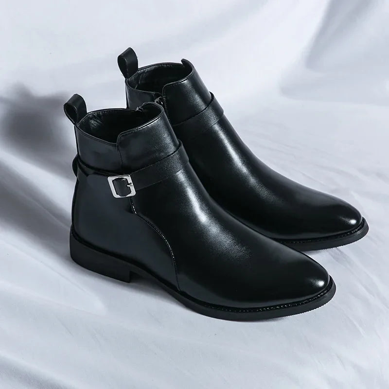 Margot | Elegant Genuine Leather Chelsea Ankle Boots