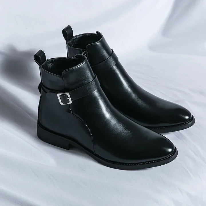 Sergio | Stylish Genuine Leather Chelsea Boots With Side Zip
