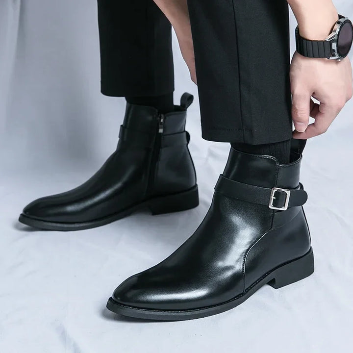 Margot | Elegant Genuine Leather Chelsea Ankle Boots