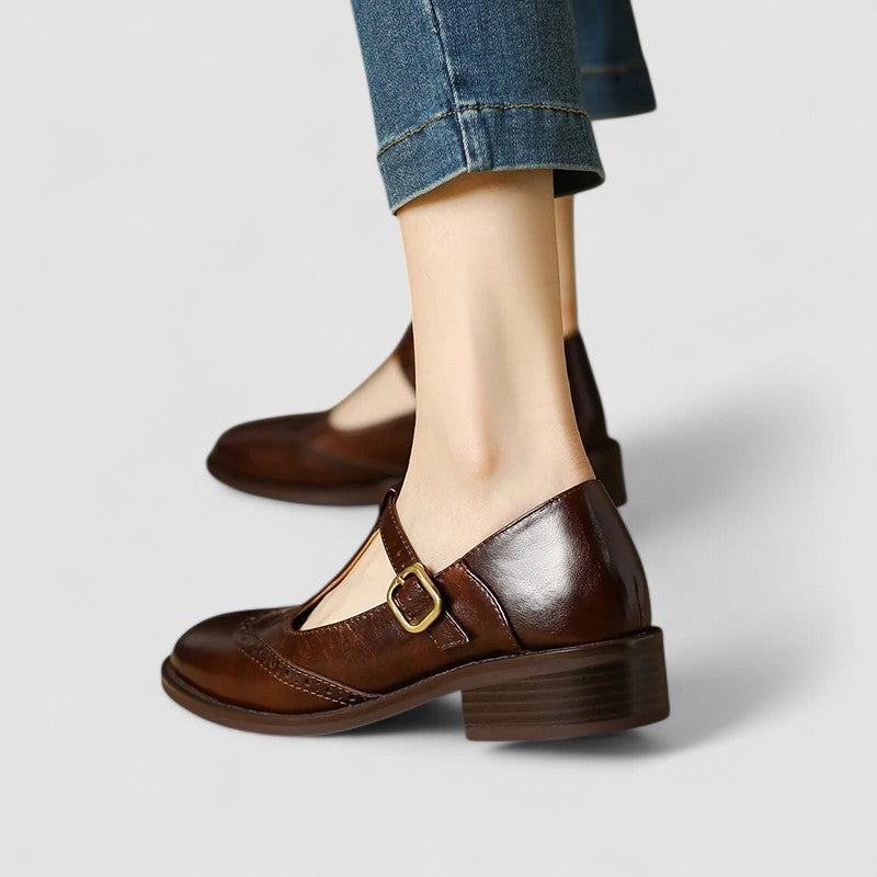 Cordelia | Elegant T-Strap Mary Jane Shoes With Block Heel