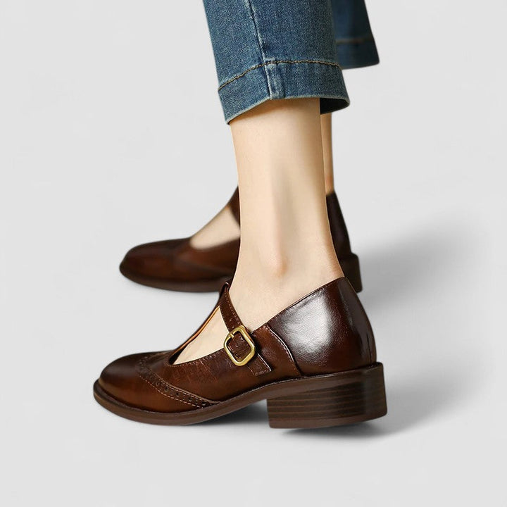 Cordelia | Elegant T-Strap Mary Jane Shoes With Block Heel