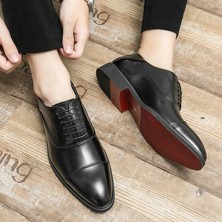 Raphael | Elegant Italian Oxford Dress Shoes With Red Sole